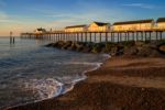 Sunrise Over Southwold Pier Stock Photo