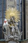 Statue At St Stephens Cathedral In Vienna Stock Photo