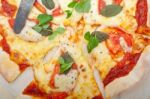 Italian Pizza Margherita Stock Photo