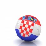 Croatia Flag Soccer Ball Isolated White Background Stock Photo