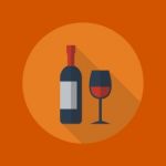 Travel Flat Icon. Wine Stock Photo