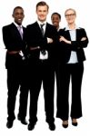 Arms Crossed Business Team Stock Photo