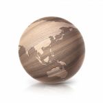 Oak Wood Globe 3d Illustration Asia And Australia Map Stock Photo