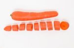 Carrots Isolated On A White Background Stock Photo