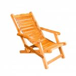 Wooden Deck Chair In Retro Style Stock Photo