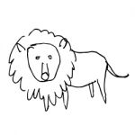 Lion Doodle Hand Drawn Stock Photo