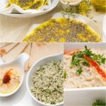 Arab Middle Eastern Food Collage Stock Photo