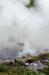 Spring Of Naturally Hot Water Stock Photo