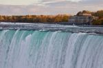 Beautiful Postcard Of Amazing Powerful Niagara Waterfall Stock Photo