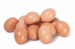 Pile Of Chicken Eggs Stock Photo