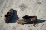 Iron Shoes Memorial To Jewish People Executed Ww2 In Budapest Stock Photo