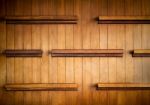 Wooden Shelves Stock Photo