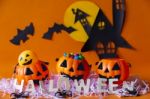 Halloween Concept With Haunted House Castle Stock Photo