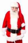 Smiling Father Christmas Isolated On White Stock Photo