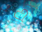 Bokeh Heart Shows Valentines Day And Abstract Stock Photo