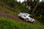 J. Connors Driving Subaru Impreza Stock Photo