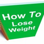 How To Lose Weight On Notebook Shows Strategy For Weight Loss Stock Photo