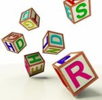 Kids Wooden Blocks Stock Photo