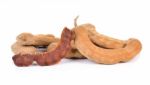 Tamarind On White Background Stock Photo