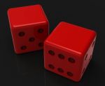 Blank Red Dice Shows Copyspace Gambling And Luck Stock Photo