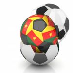 Cameroon Soccer Ball Isolated White Background Stock Photo