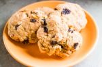 Cereal Cookies On The Plate Stock Photo