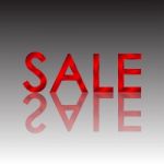 Sale Red Reflect Stock Photo