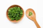 Fresh Parsley  On White Stock Photo