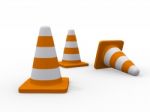 Traffic Cones Stock Photo