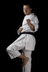 Karate Young Fighter Stock Photo