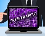 Web Traffic Indicates Websites Site And Network Stock Photo