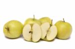 Bunch Of Yellow Apples Stock Photo