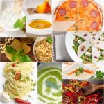 Healthy And Tasty Italian Food Collage Stock Photo