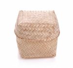 Bamboo Wooden Rice Box Call Kratib Rice In Thailand Stock Photo