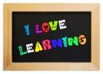 Colorful Letters With I Love Learning Stock Photo