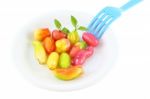 Deletable Imitation Fruits Dessert Stock Photo