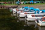 Boats Moored At Ullswater Stock Photo