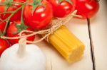 Italian Basic Pasta Ingredients Stock Photo