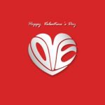 Happy Valentines Day Lettering Background Stock Photo