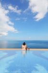 Girl In Swimming Pool Stock Photo