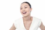 Pretty Lady Laughing Lout Loud Stock Photo