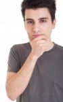 Pensive Man Stock Photo