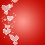 Red Hearts Bokeh Background Stock Photo