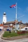 Southwold, Suffolk/uk - June 2 : Union Jack Flag Flying Near The Stock Photo