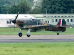 Hawker Hurricane Gzl P2921 Landing At Dunsfold Airfield Stock Photo