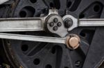 Close-up Part Of Wheel Sir Archibald Sinclair Locomotive Stock Photo