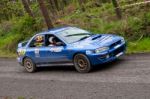 D. Creedon Driving Subaru Impreza Stock Photo