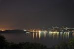 Lake Como At Night Stock Photo