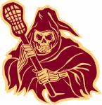 Grim Reaper Lacrosse Defense Pole Retro Stock Photo