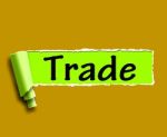 Trade Word Shows Online Buying Selling And Shops Stock Photo